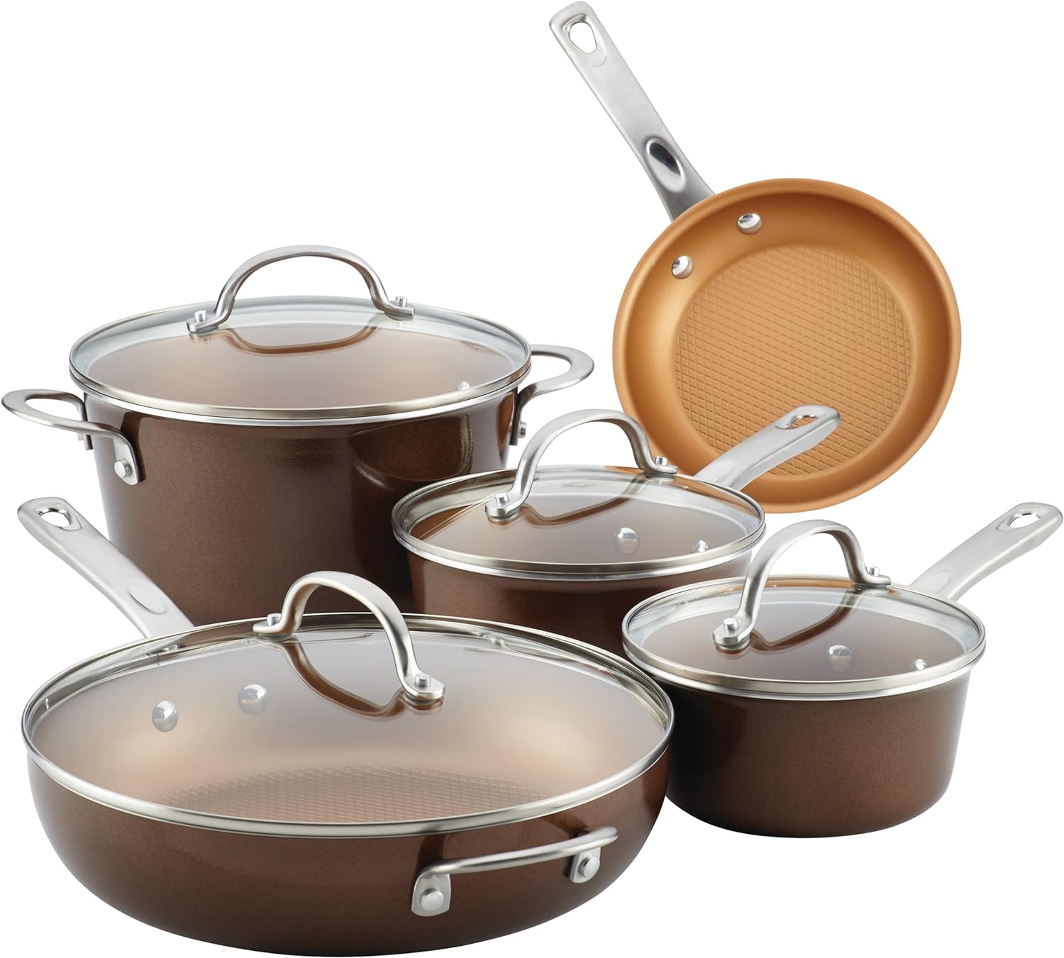 Ayesha Curry Home Collection Nonstick Cookware Pots and Pans Set