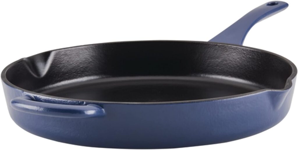 Ayesha Curry Enameled Cast Iron Frying Pan 12 Inch - Anchor Blue