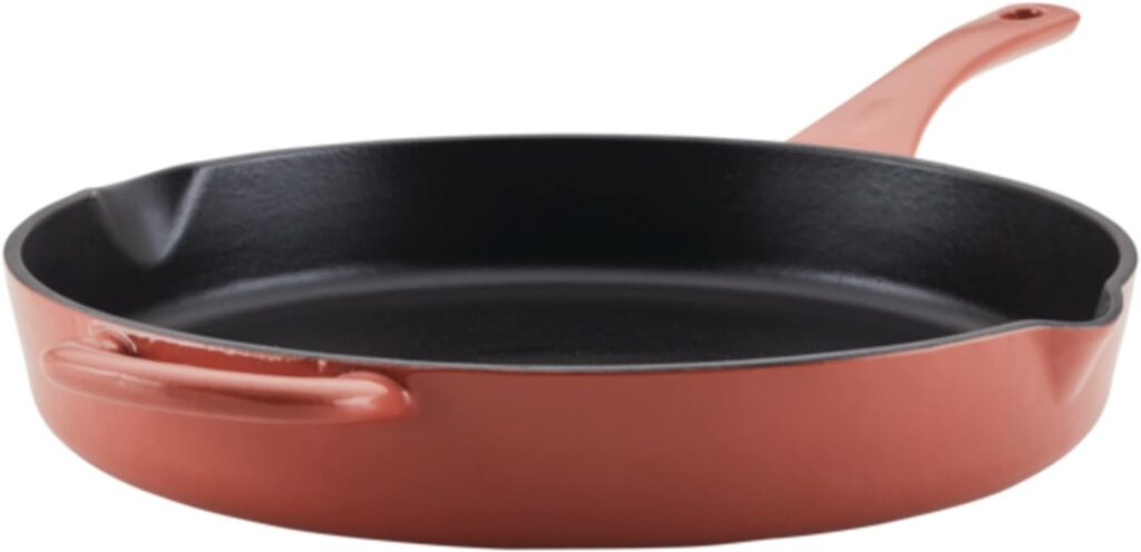 Ayesha Curry Enameled Cast Iron Frying Pan 12 Inch - Redwood Red