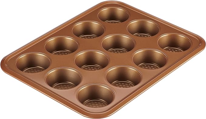 Ayesha Curry Nonstick Bakeware Nonstick 12-Cup Muffin, Cupcake Tin 
