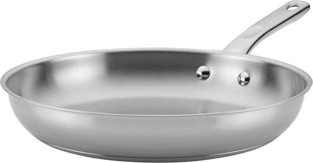 Ayesha Curry Stainless Steel Frying Pan - 12.5 Inch, Silver
